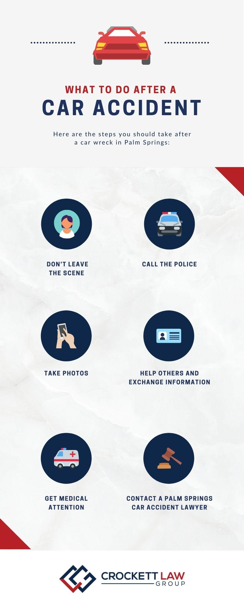Palm Spring Car Accident Lawyer On What To Do After A Car Crash Infographic