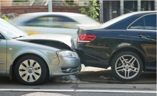 Rear end car wreck Adelanto car accident lawyer concept