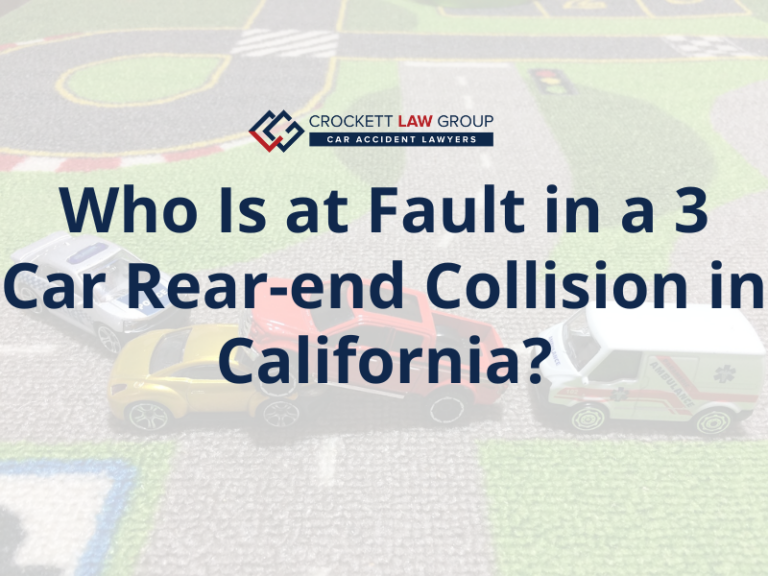 who is at fault in a 3 car rear-end collision in california