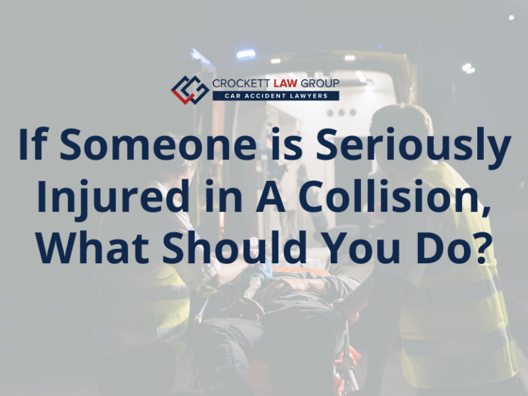 if someone is seriously injured in a collision