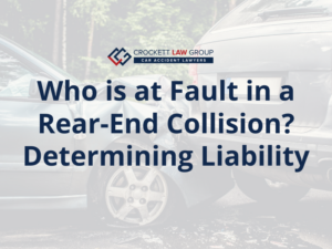 who is at fault in a rear end collision