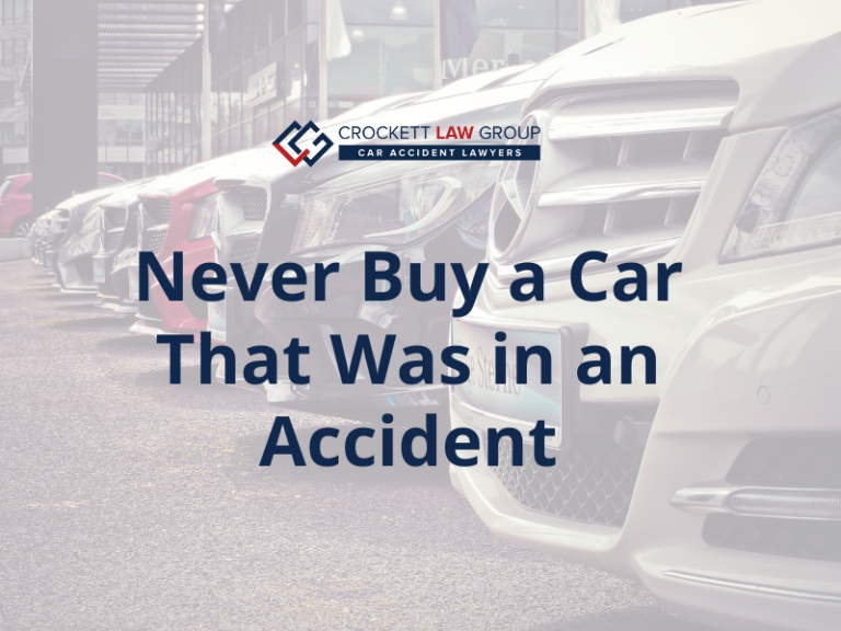 Never Buy a Car that was in an Accident   