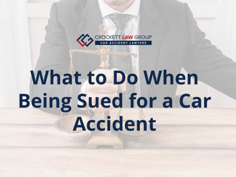 Understanding What to Do When Being Sued for a Car Accident