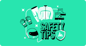 Picture of motorcycle safety gear representing 5 safety tips for motorcycle riders