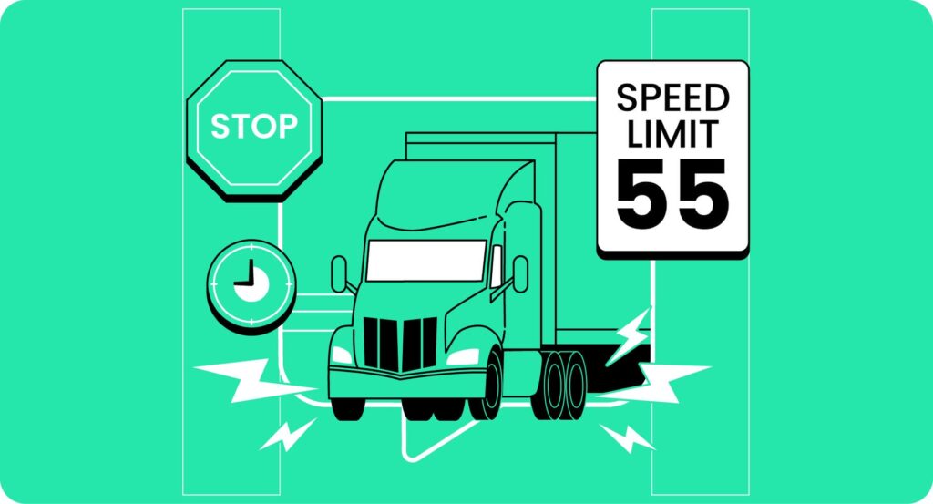 Shows a a truck going At 55 Mph, How Long Does It Take for a Truck to Fully Stop