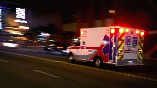 photo of an ambulance in motion