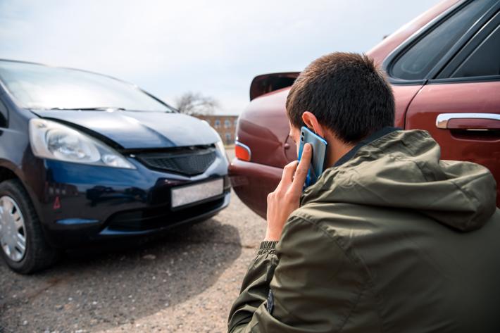 A man is talking on the phone