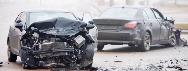 Photo of damaged cars in a car crash