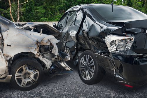 Collision between two cars