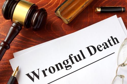 This is an image of a wrongful death case file on the desk of a wrongful death lawyer