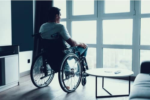 concept of Moreno Valley spinal cord injury lawyer, man in wheelchair