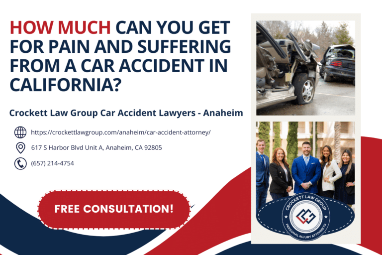 How Much Can You Get for Pain and Suffering from a Car Accident in California